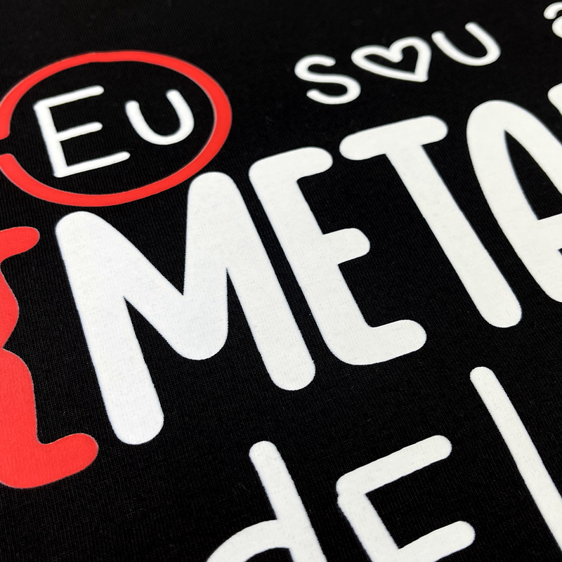 Kit Namorados Preta Eu Sou a Metade Dela Ele é a Minha Metade